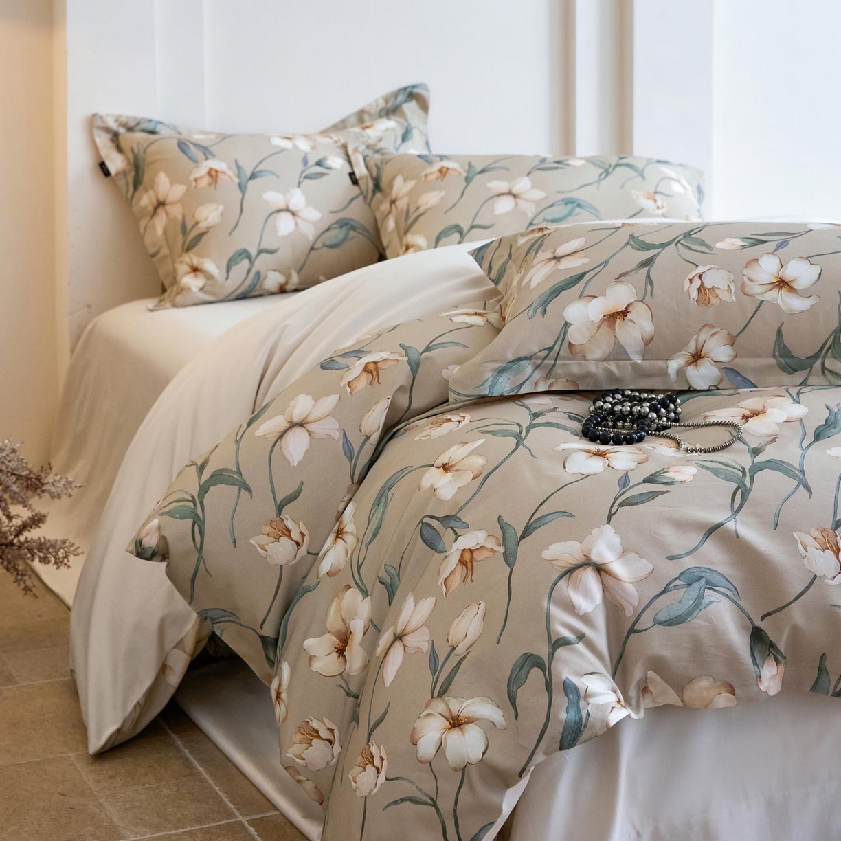 91家纺网 家纺一手货源 找家纺 帅露家纺 2026新款全棉60支长绒棉数码印花四件套 悦诗风影