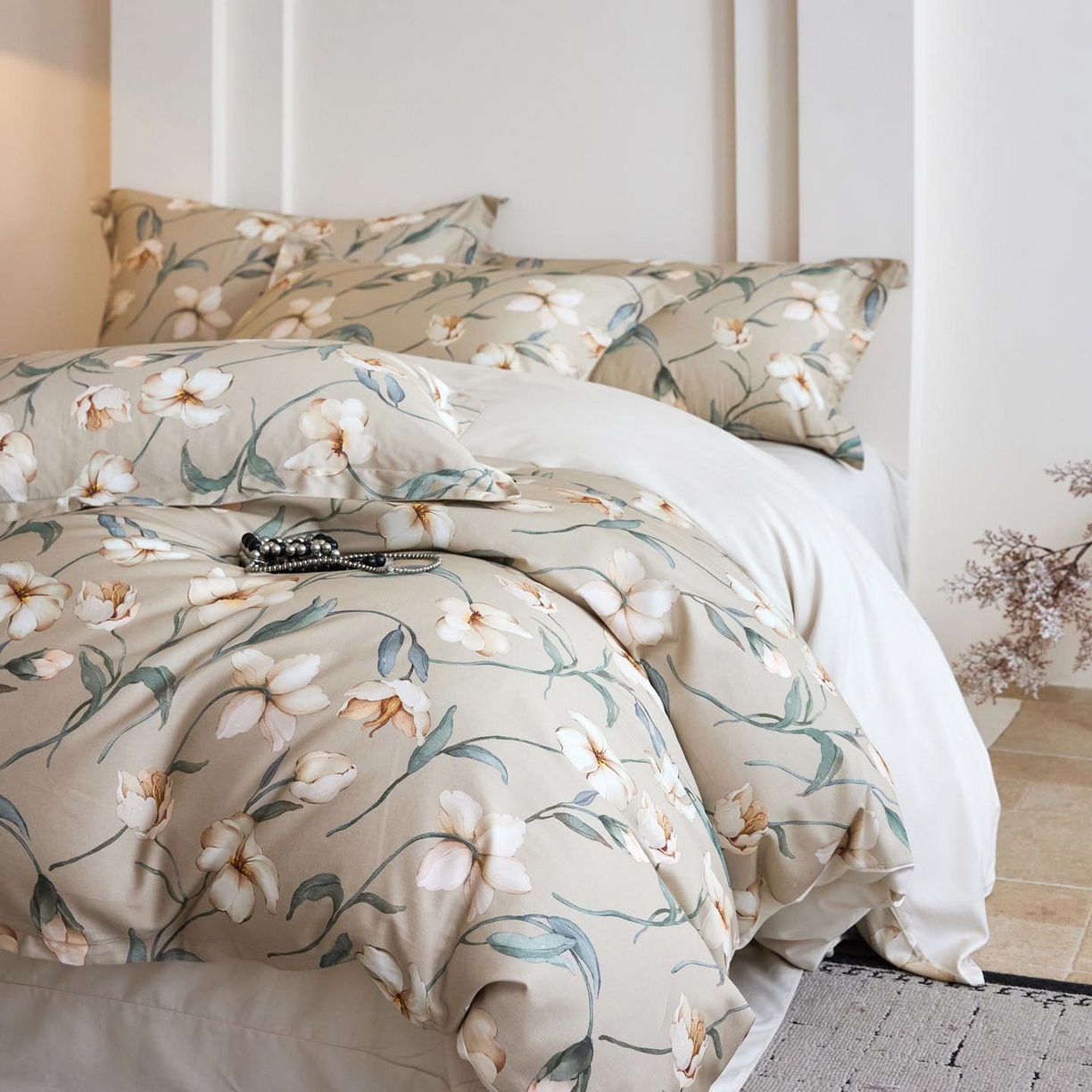 91家纺网 家纺一手货源 找家纺 帅露家纺 2026新款全棉60支长绒棉数码印花四件套 悦诗风影