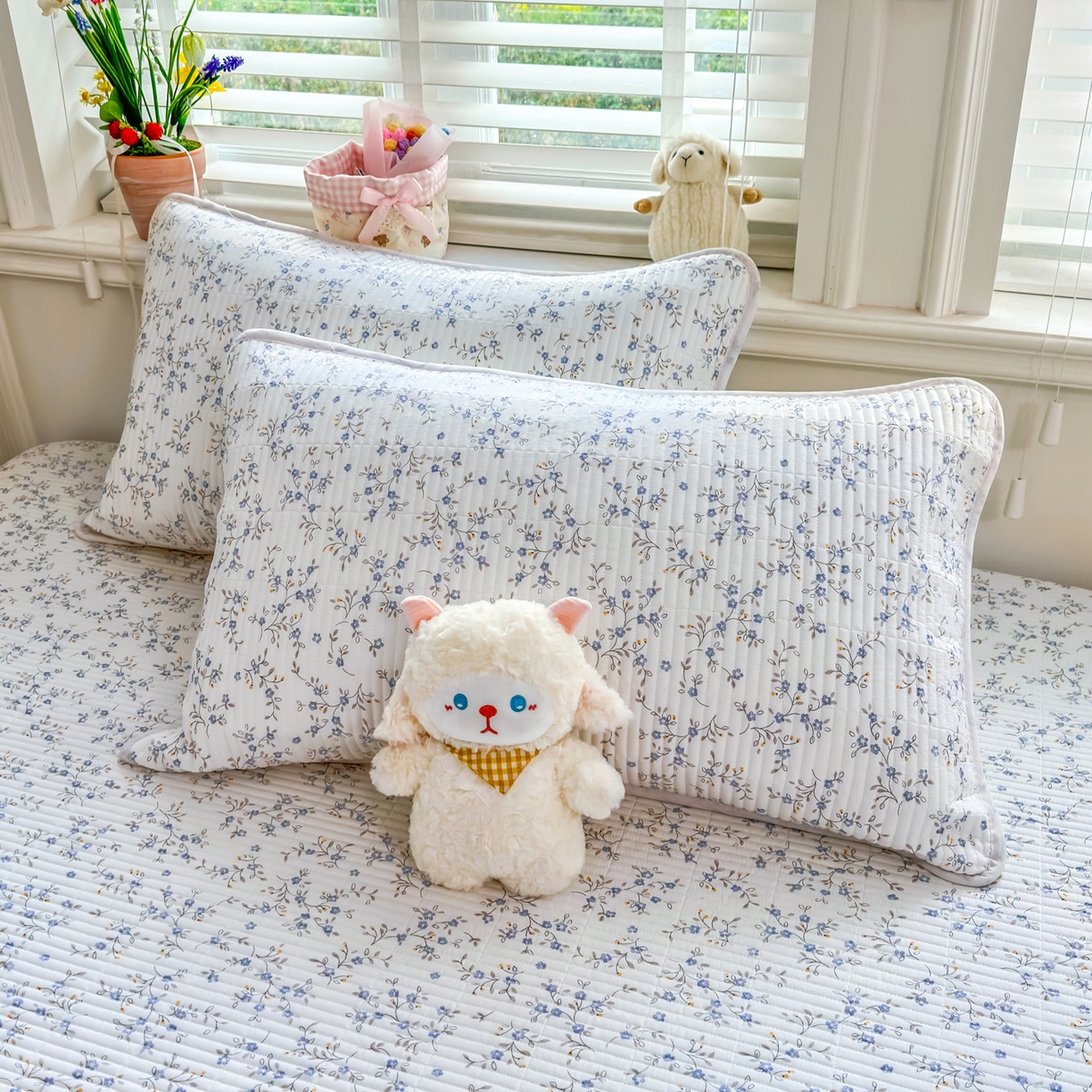 91家纺网 家纺一手货源 找家纺 （总）欣宜家纺 2026新款法式大花边全棉夹棉床盖加厚床单炕垫