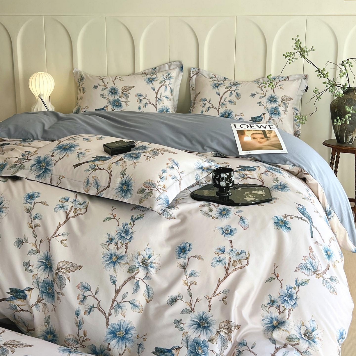 91家纺网 家纺一手货源 找家纺 帅露家纺 2026新款全棉60支长绒棉数码印花四件套 仲夏之梦