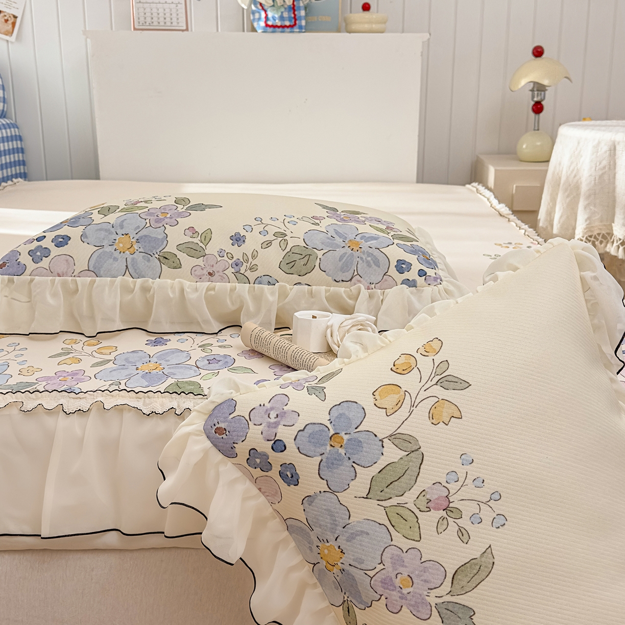 91家纺网 家纺一手货源 找家纺 （总）川悦生活 2026新款凉豆豆凉感冰丝床裙三件套