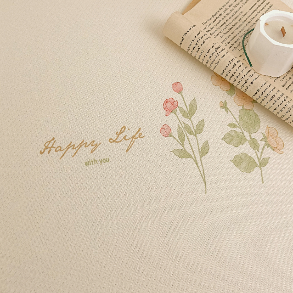 91家纺网 家纺一手货源 找家纺 川悦生活 2026新款凉豆豆凉感冰丝床裙三件套 花间小叙