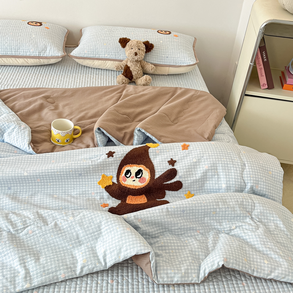 91家纺网 家纺一手货源 找家纺 （总）云玲时尚 2026新款A类云感双层纱7A抗菌夏被四件套系列