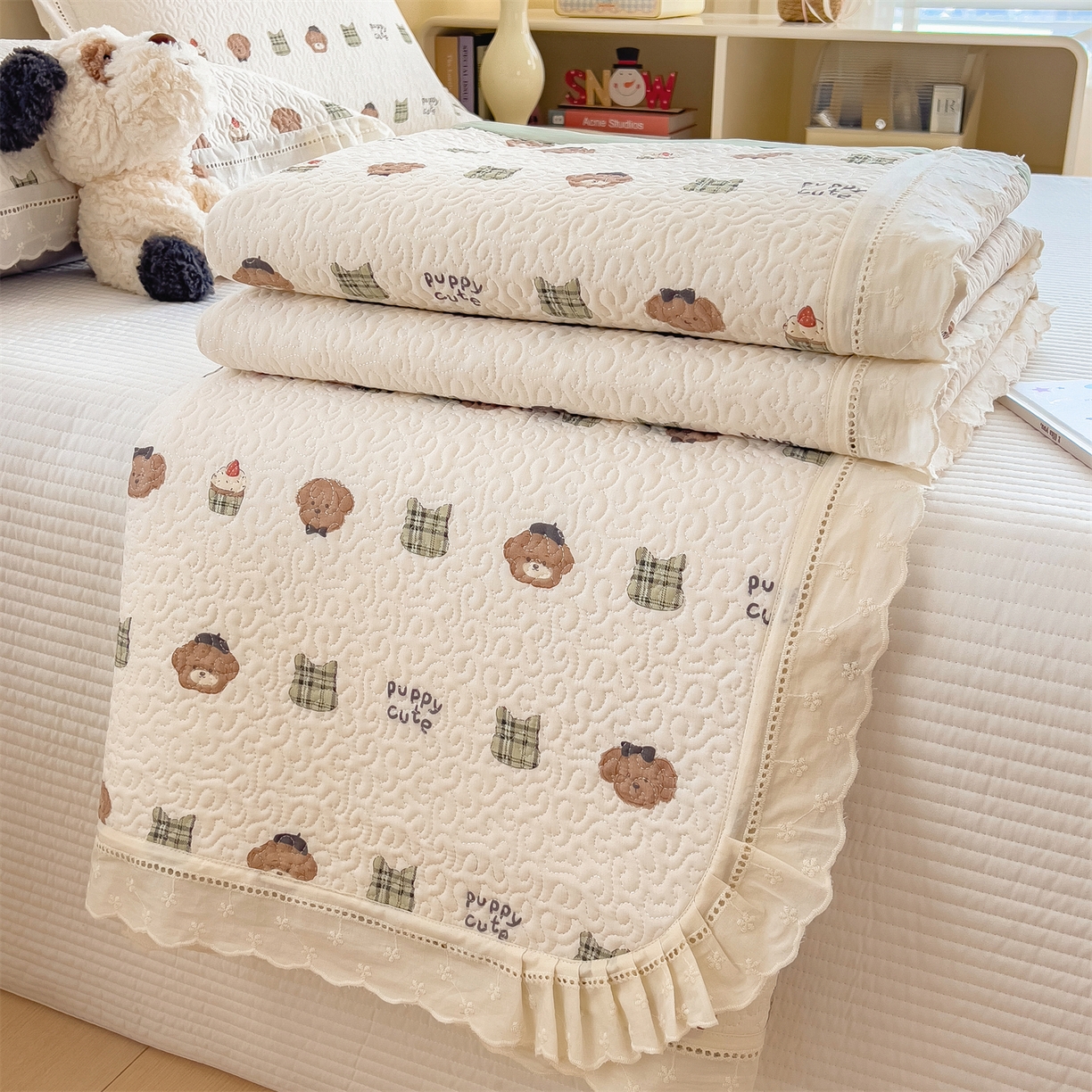 91家纺网 家纺一手货源 找家纺 （总）慕木家纺 2026新款A类印花慕丝棉花边款床盖夏被系列(抽空压缩可供跨境)提供买家秀