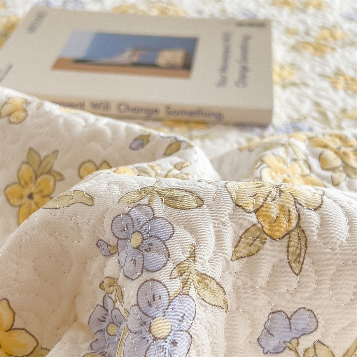 91家纺网 家纺一手货源 找家纺 慕木家纺 2026新款A类印花慕丝棉花边款床盖夏被系列(抽空压缩可供跨境)提供买家秀 金兰+黄