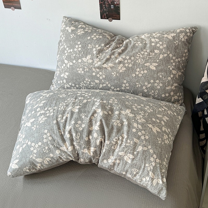 91家纺网 家纺一手货源 找家纺 朵朵家纺 2026新款高级感轻奢复古美拉德色系双层纱泡芙棉床品四件套加厚水洗双层纱软 漫野