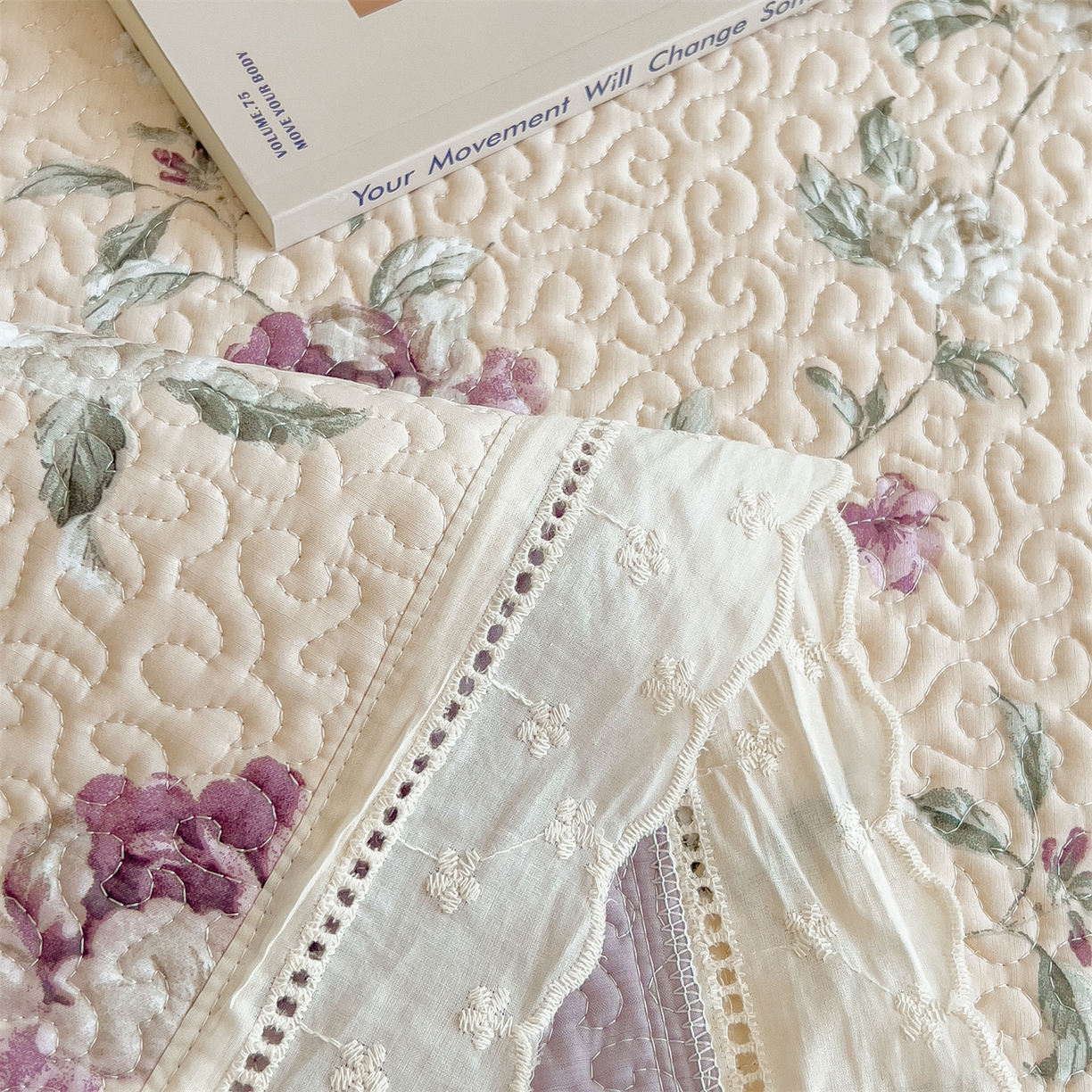 91家纺网 家纺一手货源 找家纺 慕木家纺 2026新款A类印花慕丝棉花边款床盖夏被系列(抽空压缩可供跨境)提供买家秀 洛雅+黛紫