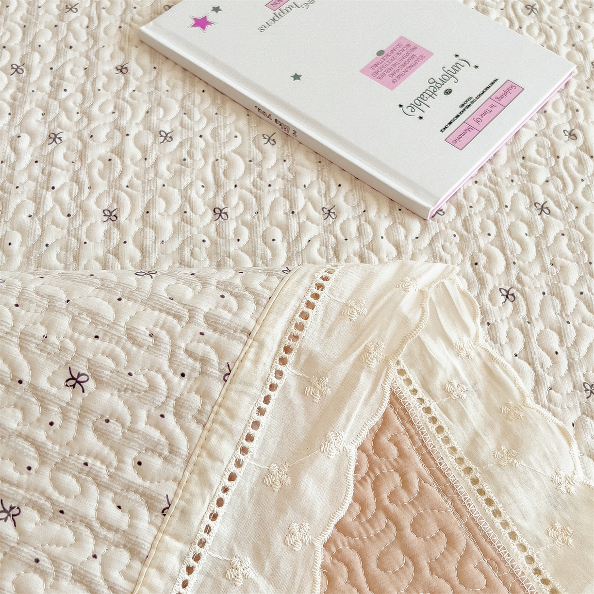 91家纺网 家纺一手货源 找家纺 慕木家纺 2026新款A类印花慕丝棉花边款床盖夏被系列(抽空压缩可供跨境)提供买家秀 波点序章+驼