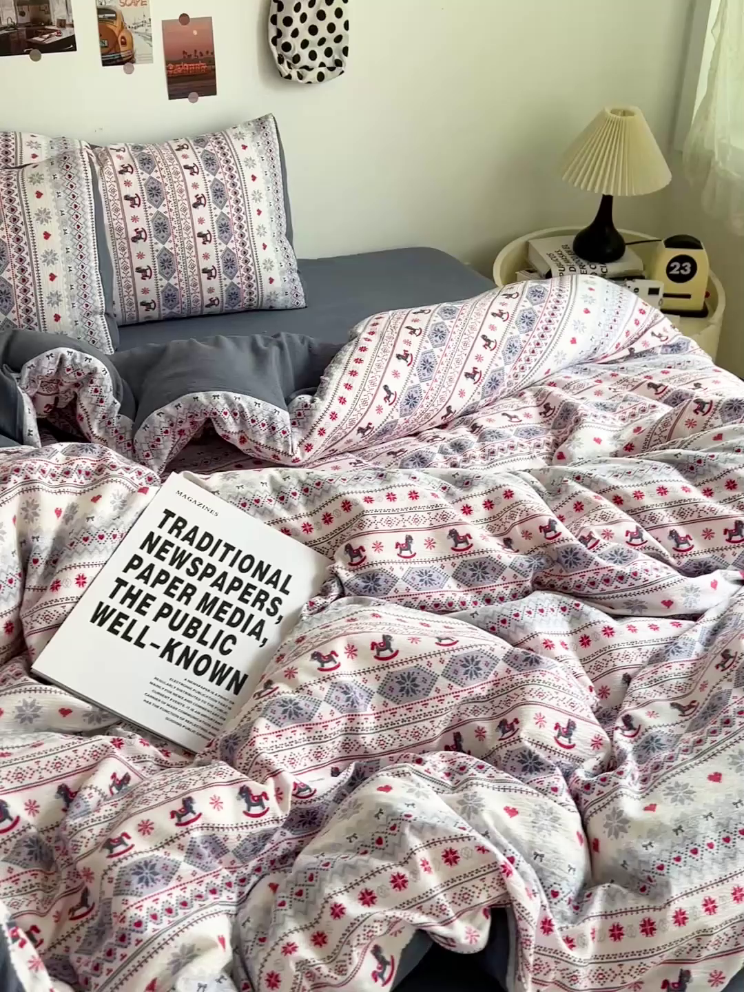 91家纺网 家纺一手货源 找家纺 （总）朵朵家纺 2026新款高级感轻奢复古美拉德色系双层纱泡芙棉床品四件套加厚水洗双层纱软