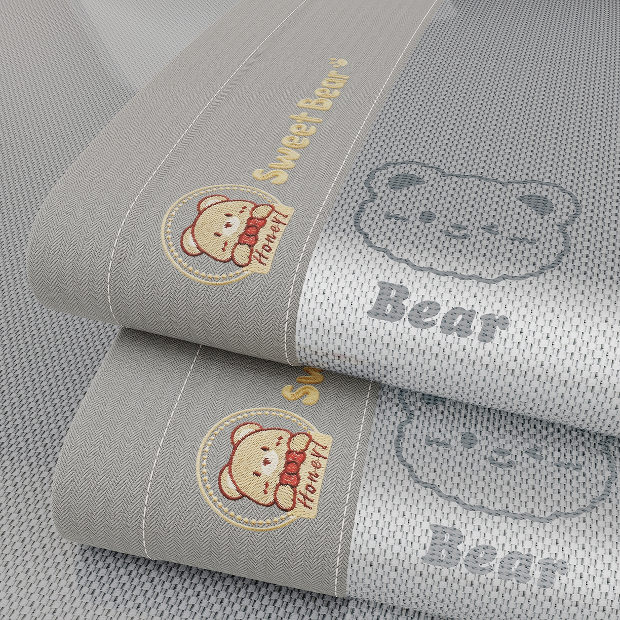 91家纺网 家纺一手货源 找家纺 （总）卡初家居（原微来） 2026春夏新款快乐熊水洗冰藤床席款床笠款