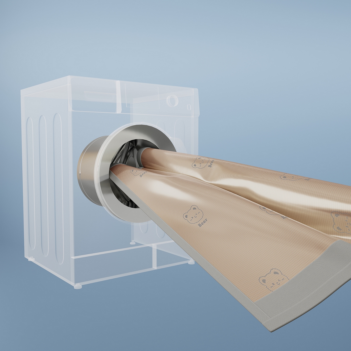 91家纺网 家纺一手货源 找家纺 卡初家居（原微来） 2026春夏新款快乐熊水洗冰藤床席款床笠款 快乐熊-香槟金-床席款