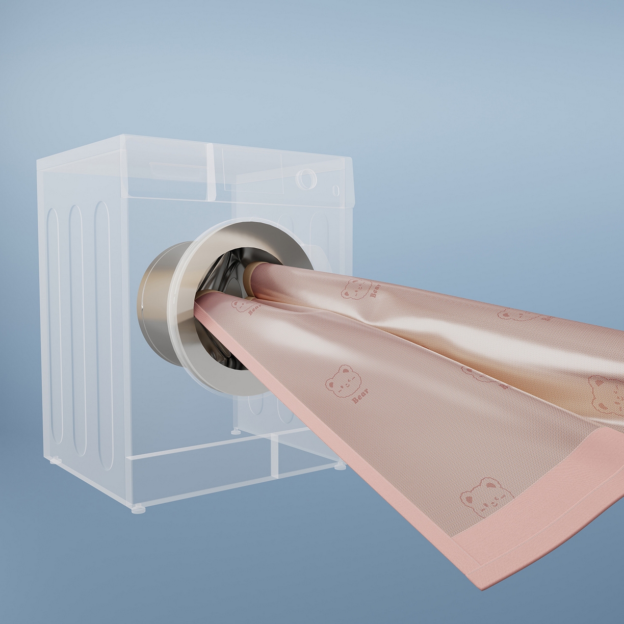 91家纺网 家纺一手货源 找家纺 卡初家居（原微来） 2026春夏新款快乐熊水洗冰藤床席款床笠款 快乐熊-优雅粉-床席款