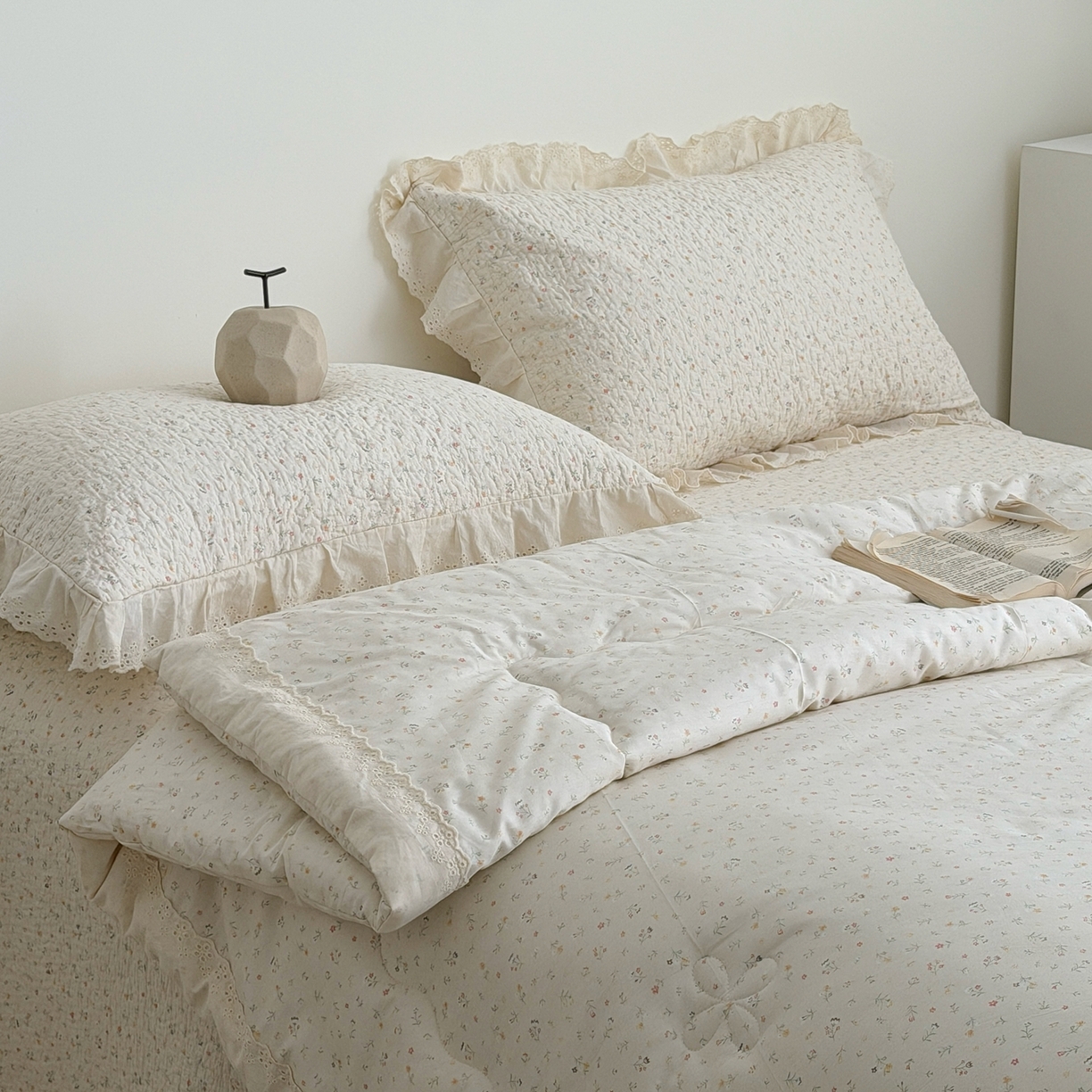 91家纺网 家纺一手货源 找家纺 佰织鑫家居 2026春夏新款全棉纯棉法式床盖款夏被夏凉被空调被夏被四件套春秋被四件套 花朵儿