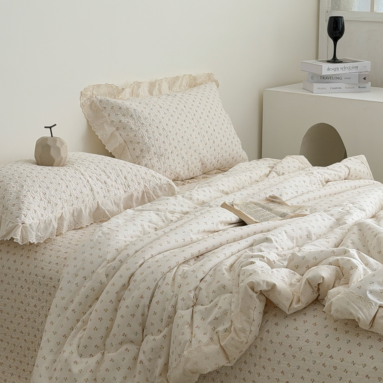 91家纺网 家纺一手货源 找家纺 佰织鑫家居 2026春夏新款全棉纯棉法式床盖款夏被夏凉被空调被夏被四件套春秋被四件套 花语