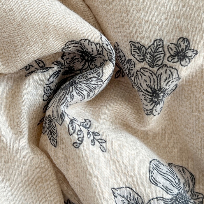 91家纺网 家纺一手货源 找家纺 朵朵家纺 2026新款高级感轻奢复古美拉德色系双层纱泡芙棉床品四件套加厚水洗双层纱软 清欢