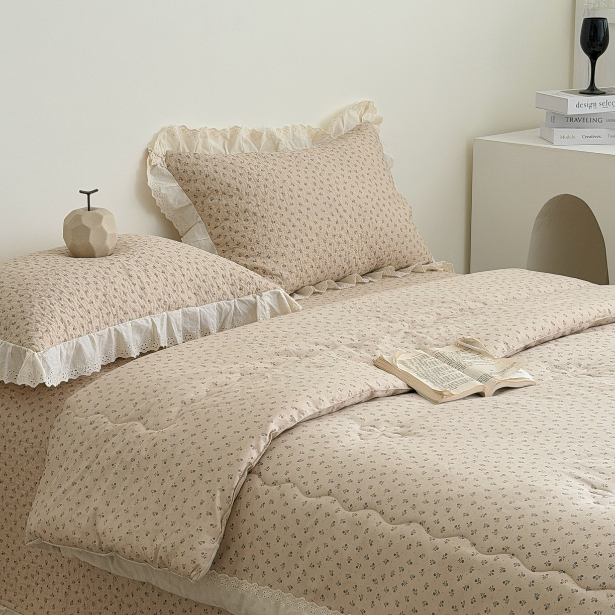 91家纺网 家纺一手货源 找家纺 佰织鑫家居 2026春夏新款全棉纯棉法式床盖款夏被夏凉被空调被夏被四件套春秋被四件套 美拉德