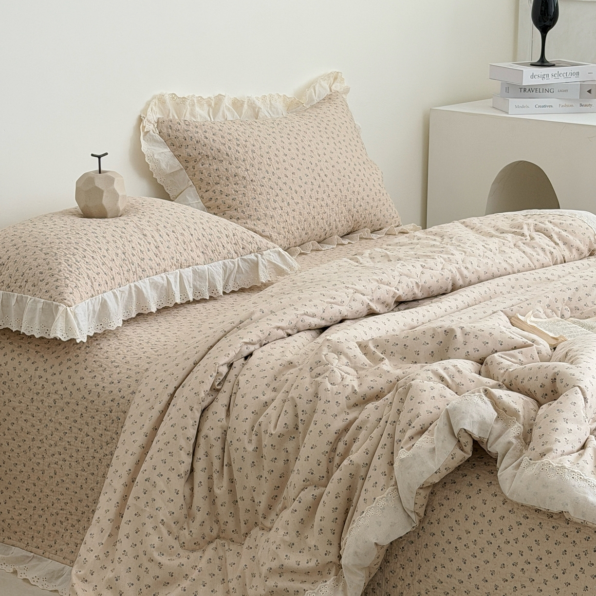 91家纺网 家纺一手货源 找家纺 佰织鑫家居 2026春夏新款全棉纯棉法式床盖款夏被夏凉被空调被夏被四件套春秋被四件套 美拉德