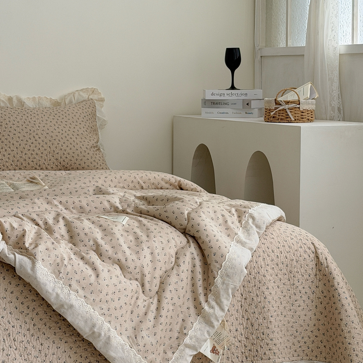 91家纺网 家纺一手货源 找家纺 佰织鑫家居 2026春夏新款全棉纯棉法式床盖款夏被夏凉被空调被夏被四件套春秋被四件套 美拉德