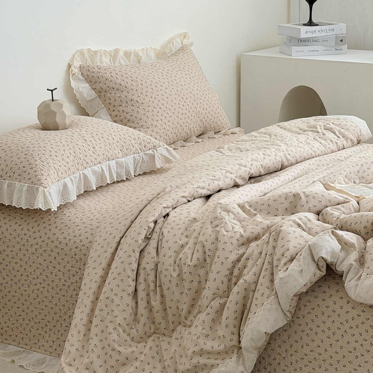 91家纺网 家纺一手货源 找家纺 佰织鑫家居 2026春夏新款全棉纯棉法式床盖款夏被夏凉被空调被夏被四件套春秋被四件套 美拉德