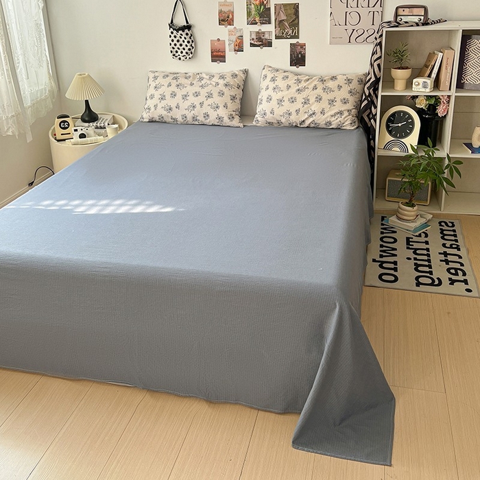 91家纺网 家纺一手货源 找家纺 朵朵家纺 2026新款高级感轻奢复古美拉德色系双层纱泡芙棉床品四件套加厚水洗双层纱软 清欢