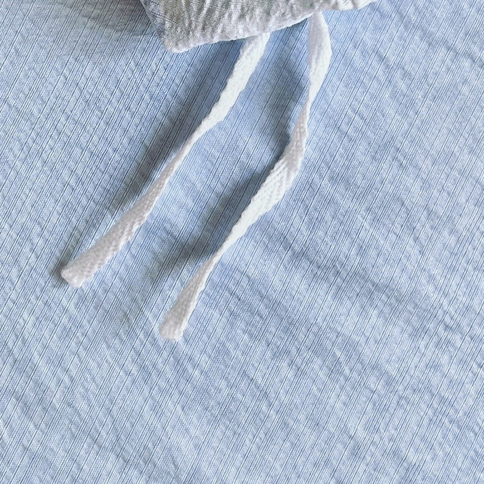 91家纺网 家纺一手货源 找家纺 朵朵家纺 2026新款高级感轻奢复古美拉德色系双层纱泡芙棉床品四件套加厚水洗双层纱软 蓝色泡芙狗