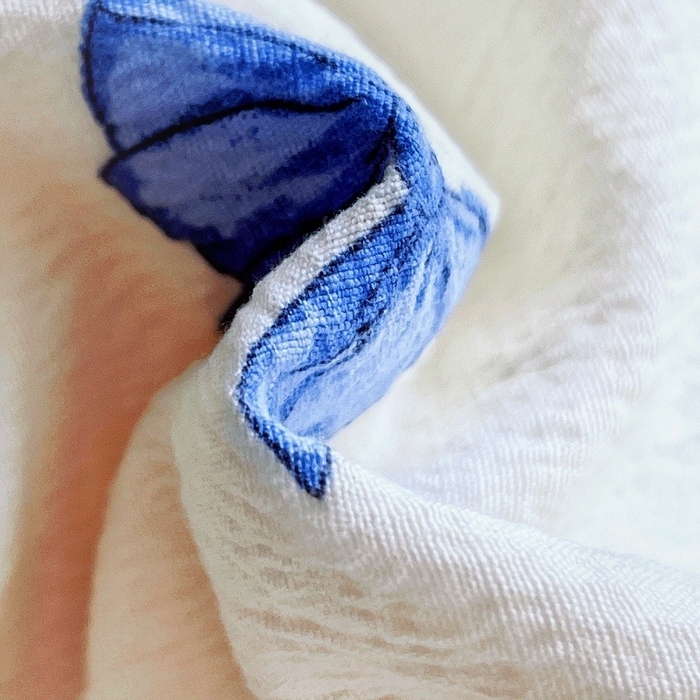 91家纺网 家纺一手货源 找家纺 朵朵家纺 2026新款高级感轻奢复古美拉德色系双层纱泡芙棉床品四件套加厚水洗双层纱软 奶蓝甜结