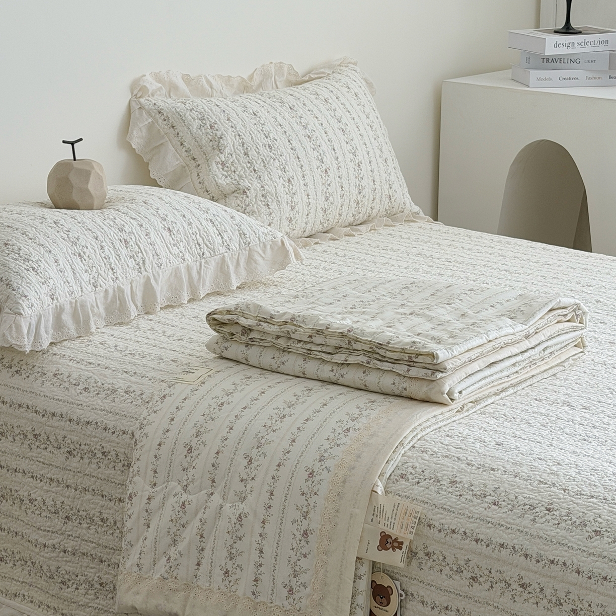 91家纺网 家纺一手货源 找家纺 佰织鑫家居 2026春夏新款全棉纯棉法式床盖款夏被夏凉被空调被夏被四件套春秋被四件套 云裳