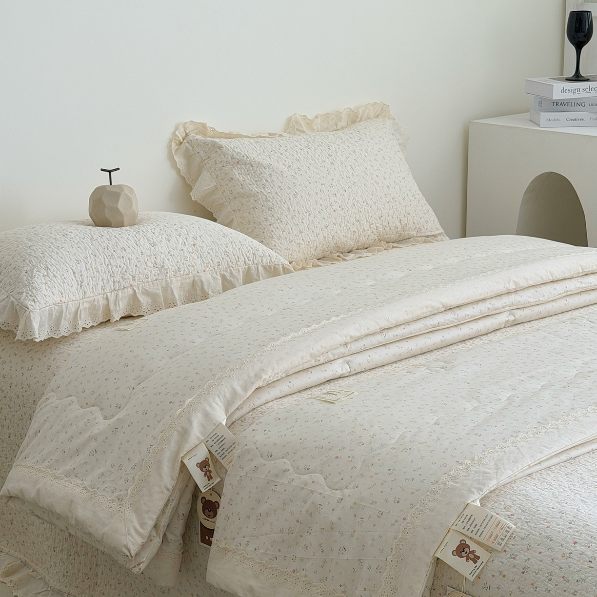 91家纺网 家纺一手货源 找家纺 佰织鑫家居 2026春夏新款全棉纯棉法式床盖款夏被夏凉被空调被夏被四件套春秋被四件套 云裳