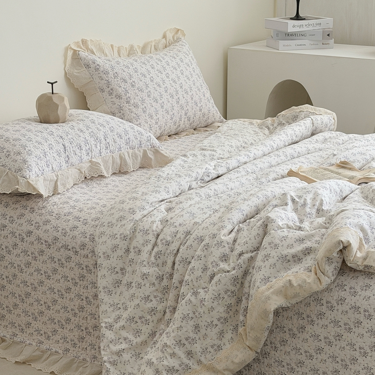 91家纺网 家纺一手货源 找家纺 佰织鑫家居 2026春夏新款全棉纯棉法式床盖款夏被夏凉被空调被夏被四件套春秋被四件套 紫遇