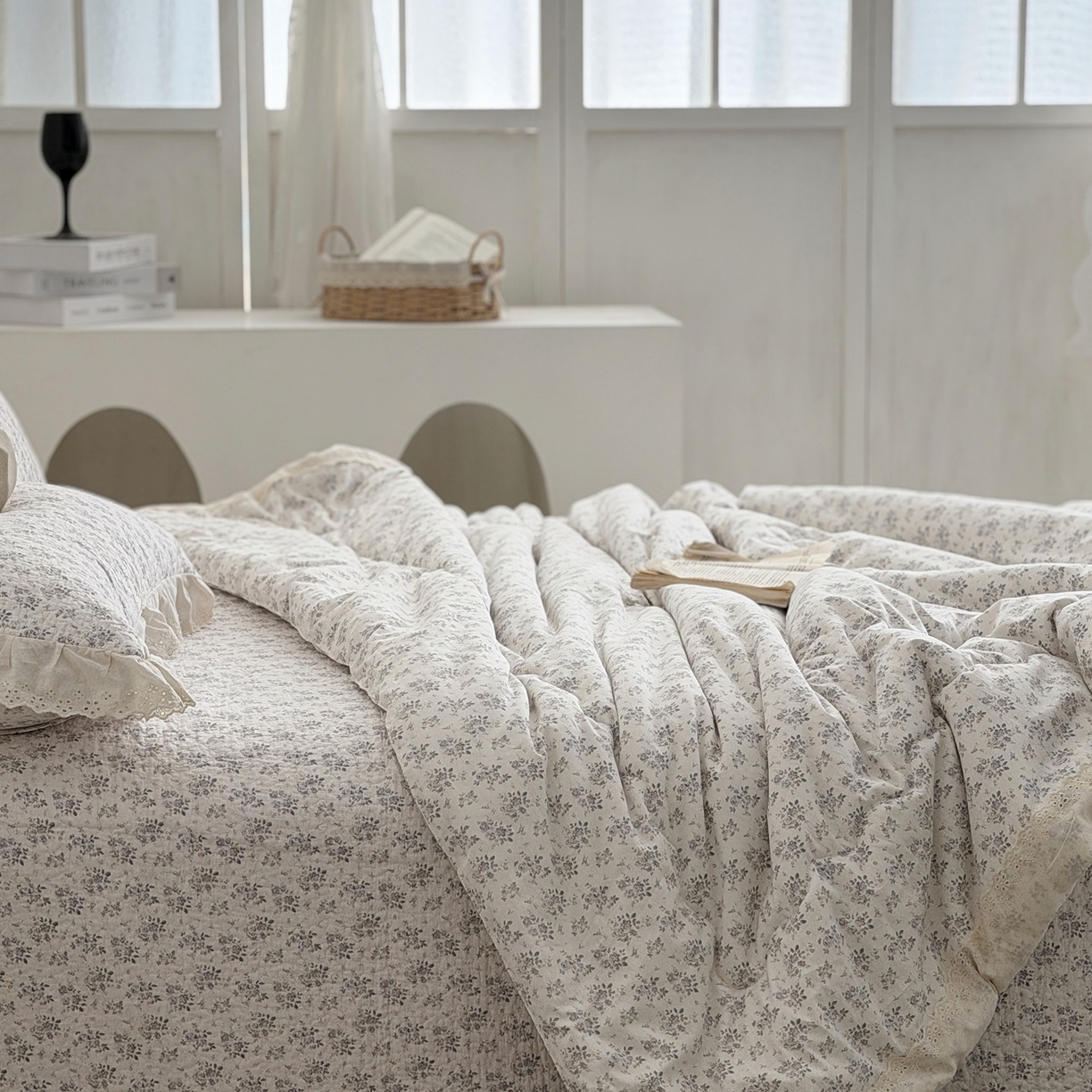 91家纺网 家纺一手货源 找家纺 佰织鑫家居 2026春夏新款全棉纯棉法式床盖款夏被夏凉被空调被夏被四件套春秋被四件套 紫遇