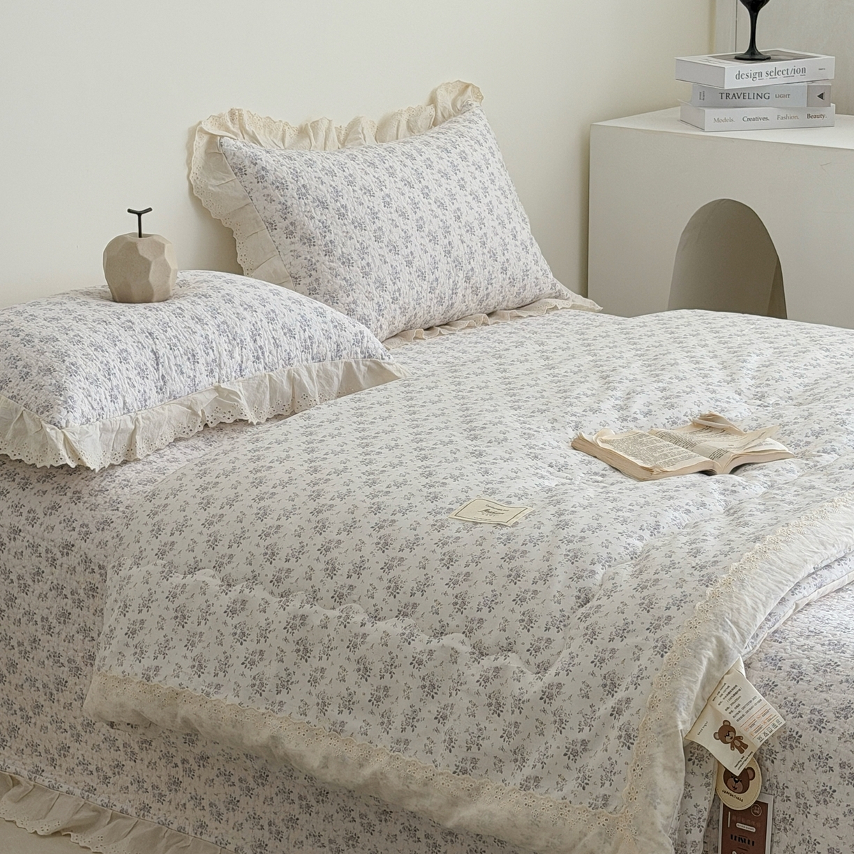 91家纺网 家纺一手货源 找家纺 佰织鑫家居 2026春夏新款全棉纯棉法式床盖款夏被夏凉被空调被夏被四件套春秋被四件套 紫遇