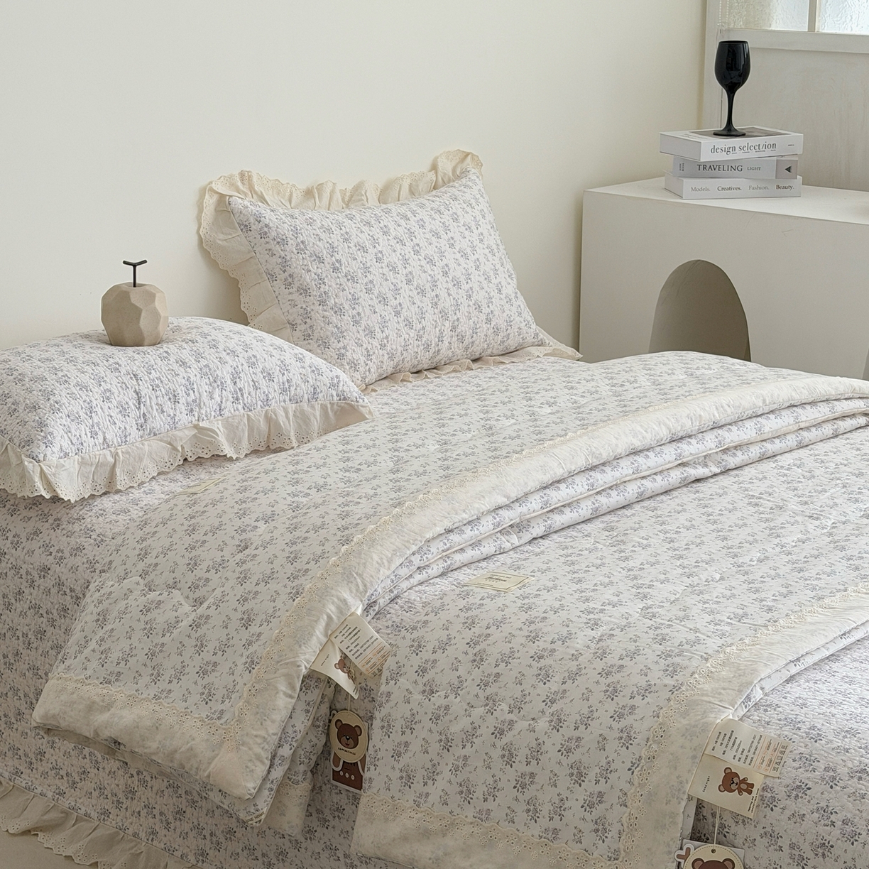 91家纺网 家纺一手货源 找家纺 佰织鑫家居 2026春夏新款全棉纯棉法式床盖款夏被夏凉被空调被夏被四件套春秋被四件套 紫遇