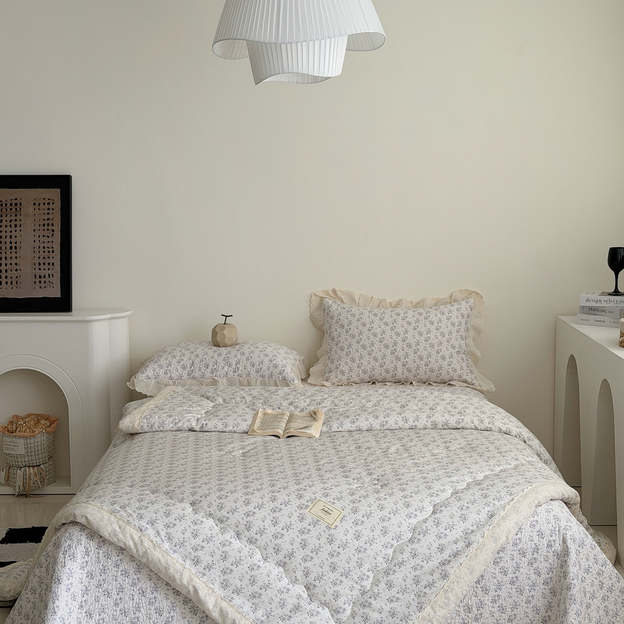 91家纺网 家纺一手货源 找家纺 佰织鑫家居 2026春夏新款全棉纯棉法式床盖款夏被夏凉被空调被夏被四件套春秋被四件套 紫遇