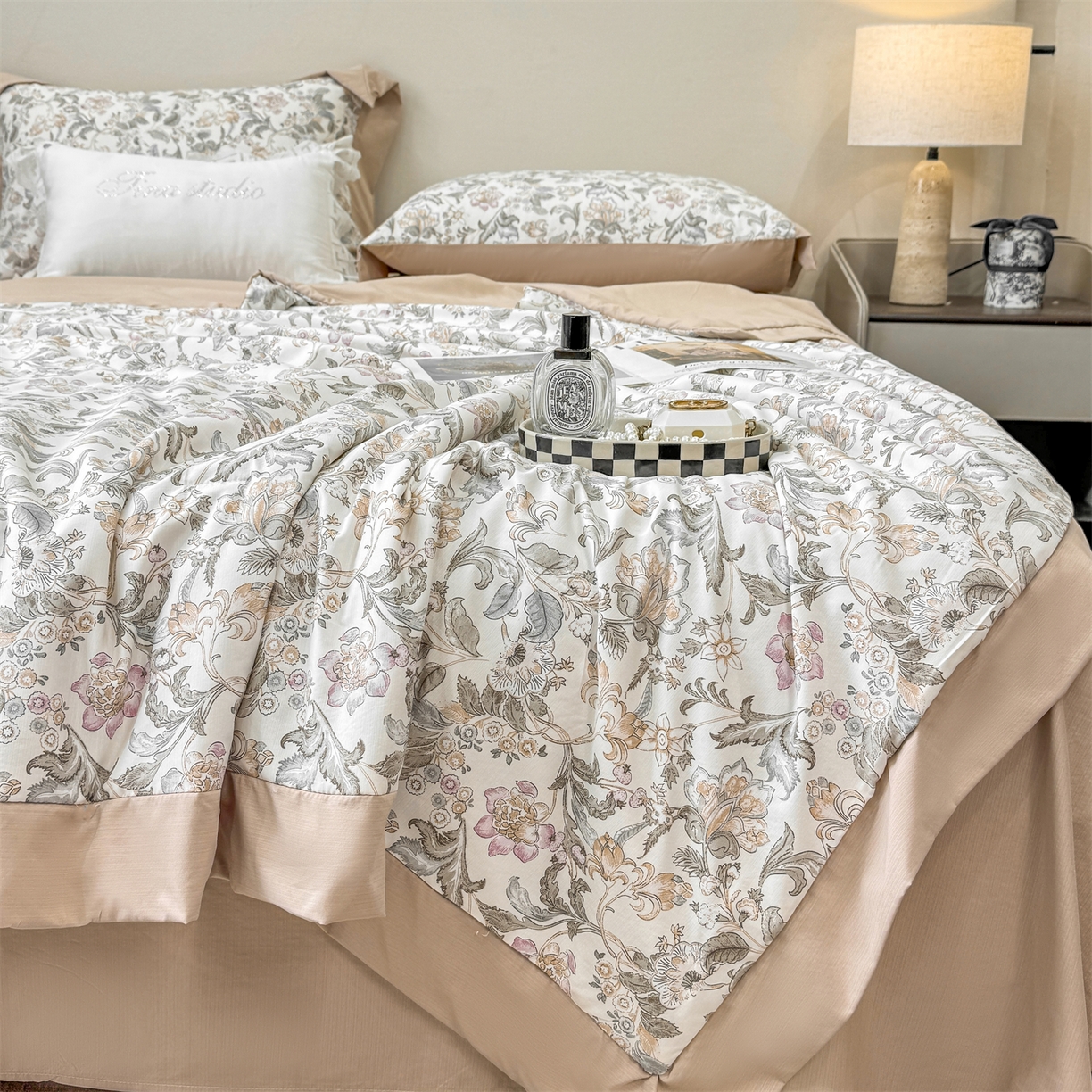 91家纺网 家纺一手货源 找家纺 （总）慕木家纺 2026新款A类印花慕丝棉凉感夏被夏凉被空调被四件套