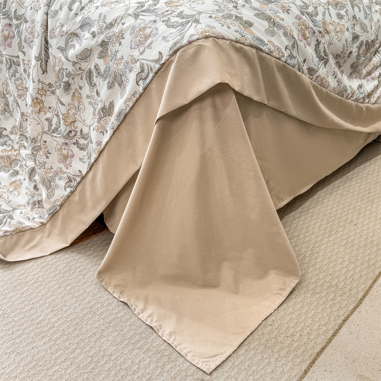 91家纺网 家纺一手货源 找家纺 慕木家纺 2026新款A类印花慕丝棉凉感夏被夏凉被空调被四件套 锦芙+驼