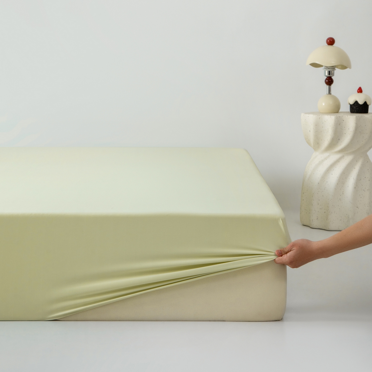 91家纺网 家纺一手货源 找家纺 （总）其奥家纺 2026新款锦氨凉感床笠三件套A类耐磨5级0.35凉感有检测报告