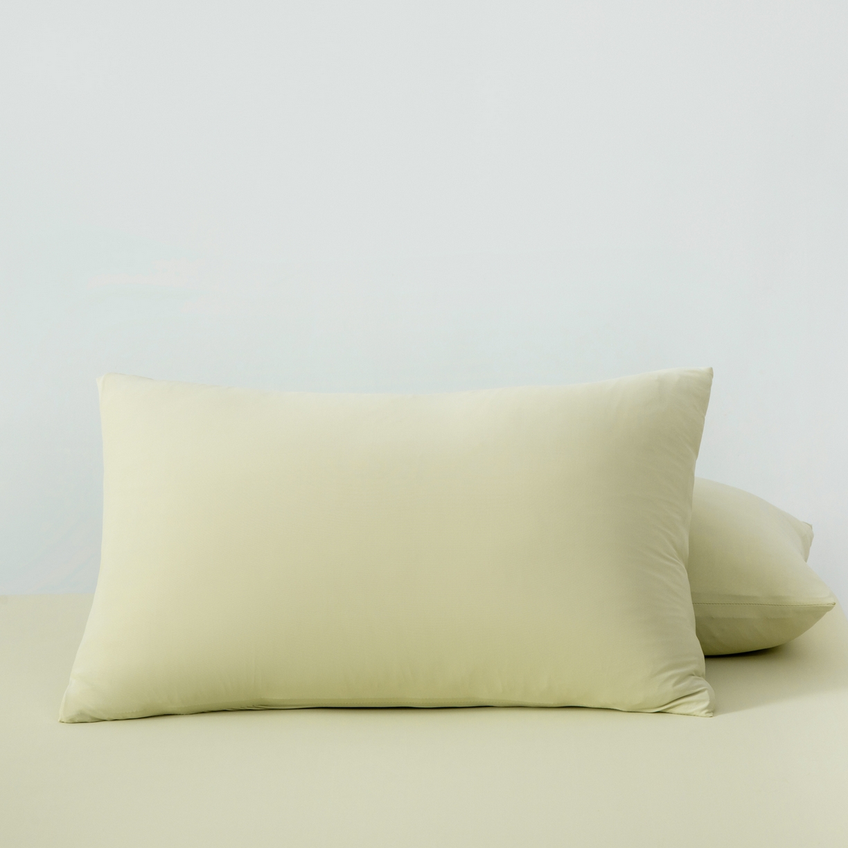 91家纺网 家纺一手货源 找家纺 其奥家纺 2026新款锦氨凉感床笠三件套A类耐磨5级0.35凉感有检测报告 香草绿