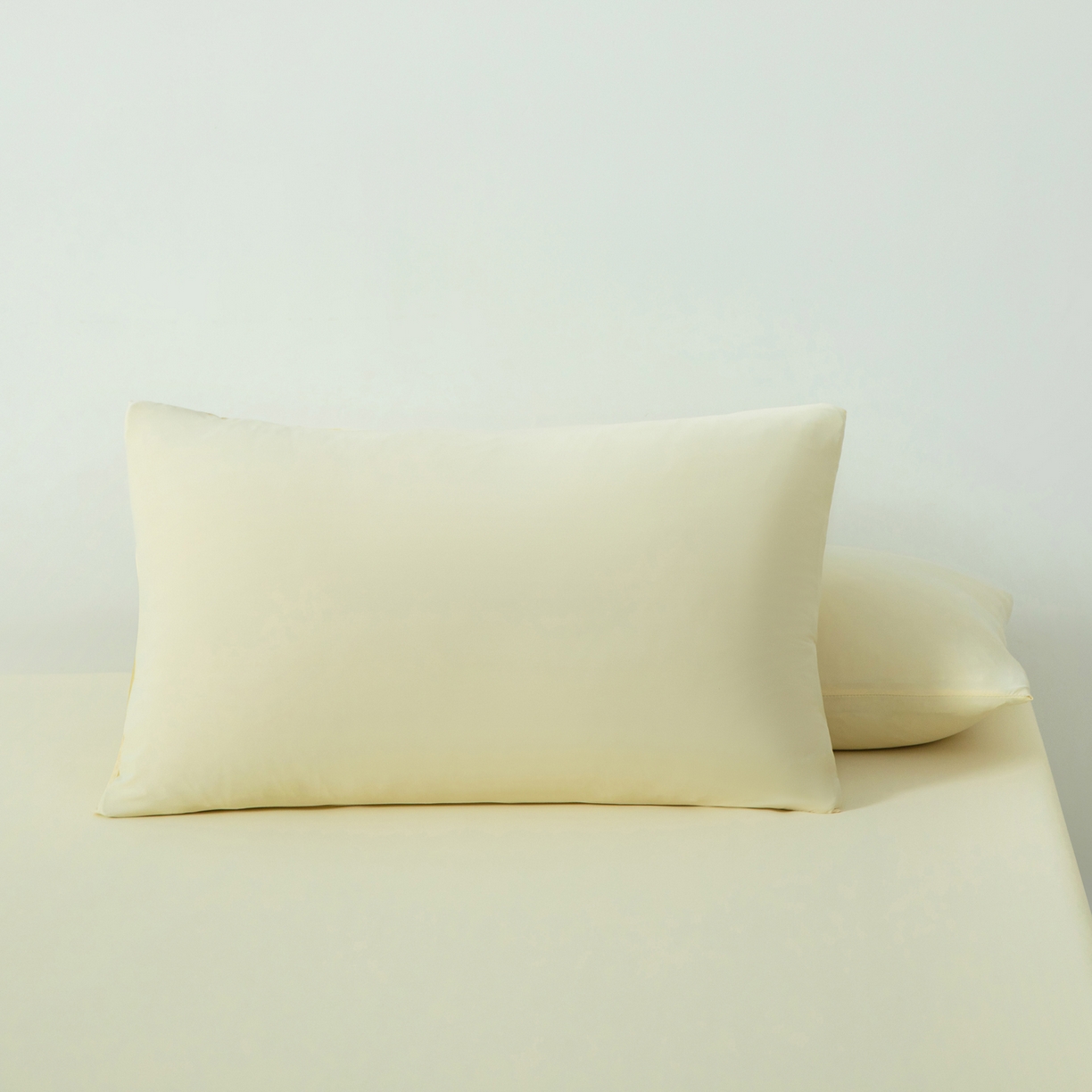 91家纺网 家纺一手货源 找家纺 其奥家纺 2026新款锦氨凉感床笠三件套A类耐磨5级0.35凉感有检测报告 奶油黄