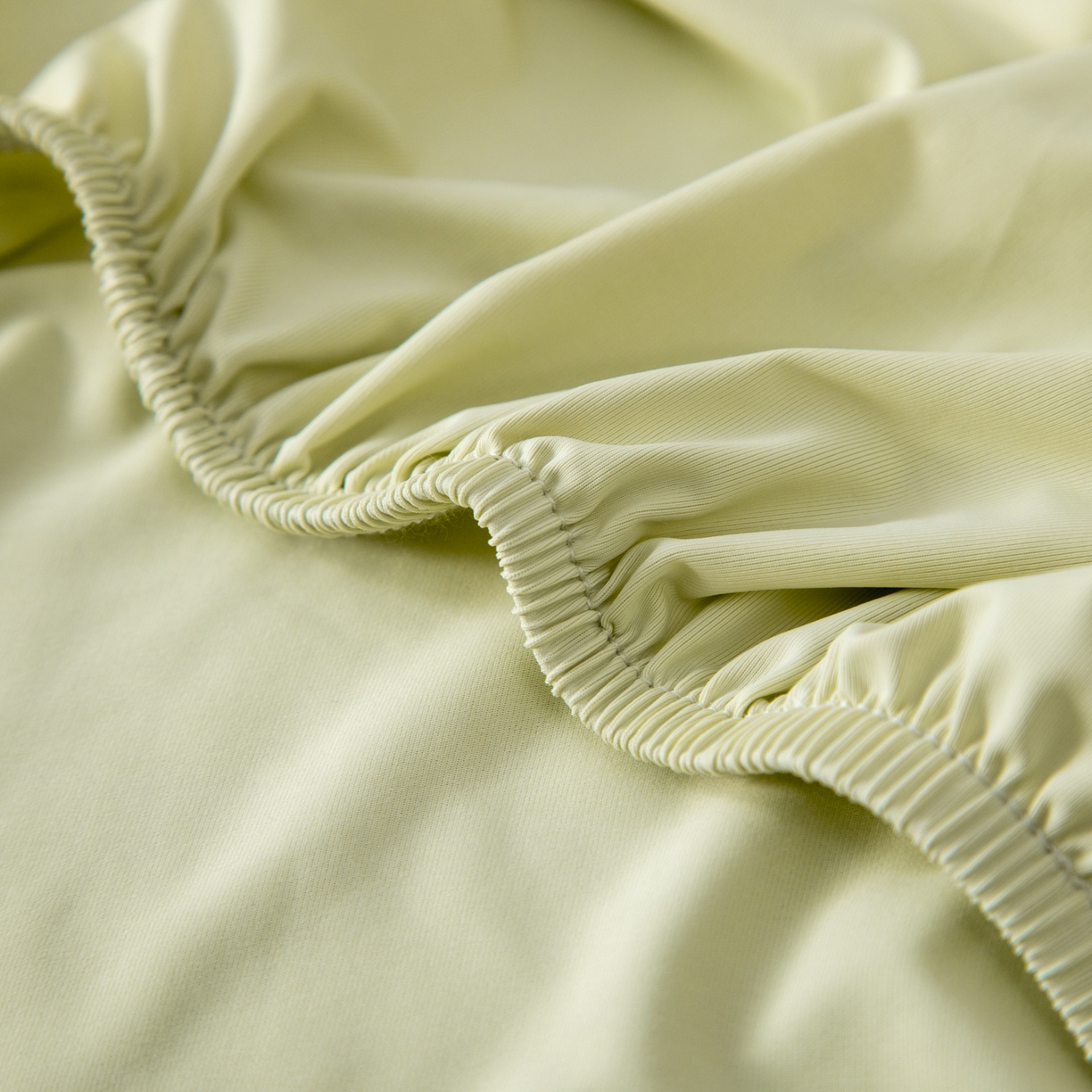 91家纺网 家纺一手货源 找家纺 其奥家纺 2026新款锦氨凉感床笠三件套A类耐磨5级0.35凉感有检测报告 香草绿