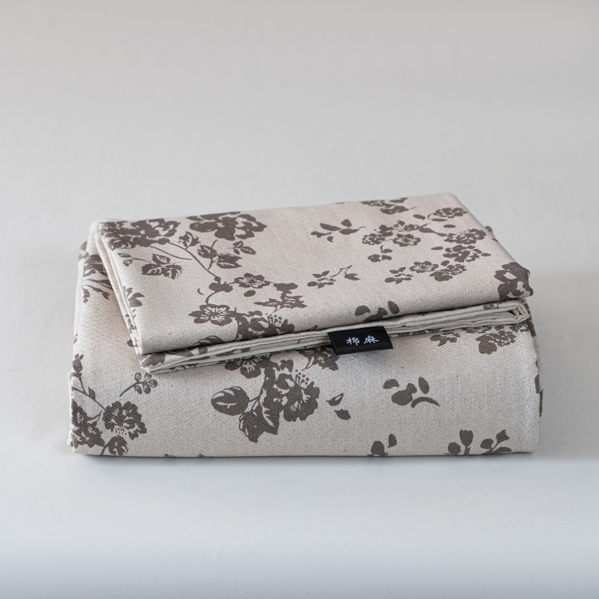 91家纺网 家纺一手货源 找家纺 凌云家纺 2026新款直播爆款复古风棉麻提花老粗布床单席子凉席三件套 暗香