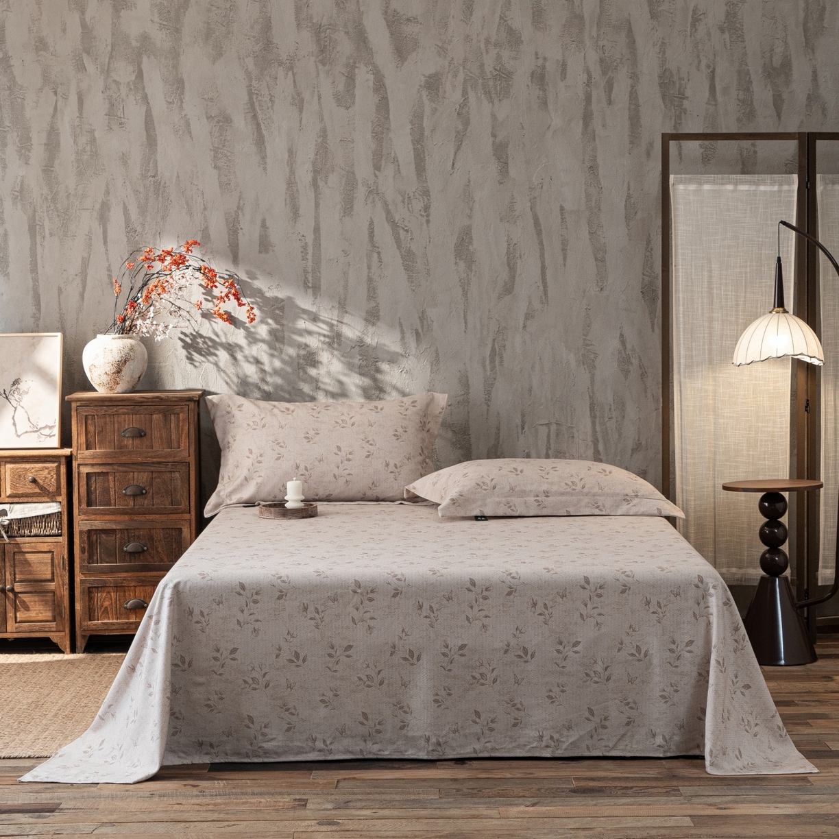 91家纺网 家纺一手货源 找家纺 凌云家纺 2026新款直播爆款复古风棉麻提花老粗布床单席子凉席三件套 花蝶