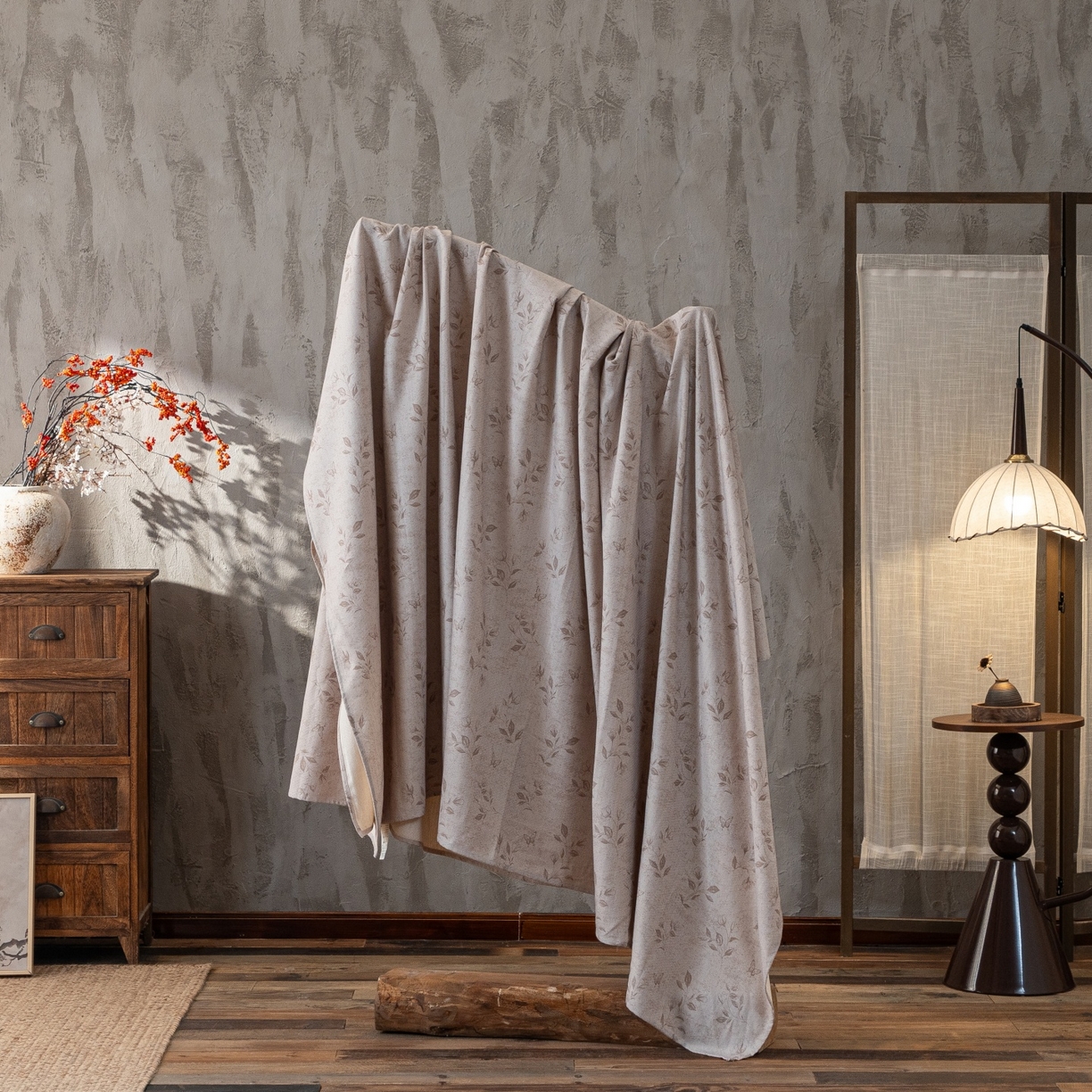 91家纺网 家纺一手货源 找家纺 凌云家纺 2026新款直播爆款复古风棉麻提花老粗布床单席子凉席三件套 花蝶