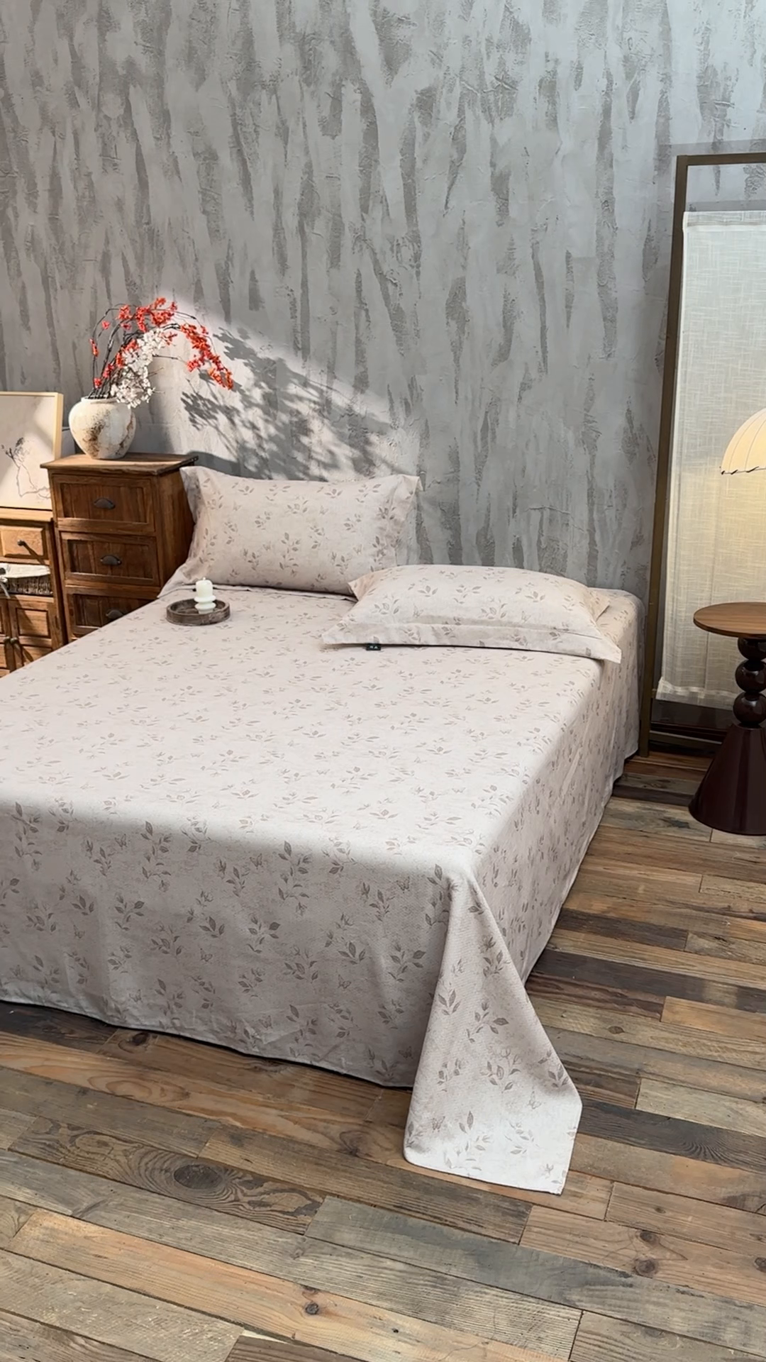 91家纺网 家纺一手货源 找家纺 凌云家纺 2026新款直播爆款复古风棉麻提花老粗布床单席子凉席三件套 花蝶