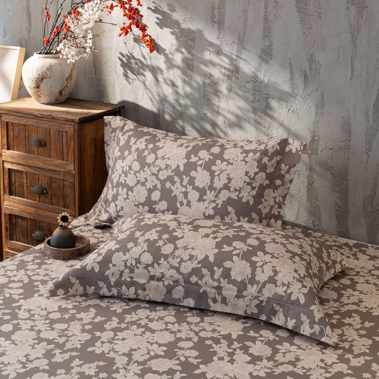 91家纺网 家纺一手货源 找家纺 （总）凌云家纺 2026新款直播爆款复古风棉麻提花老粗布床单席子凉席三件套