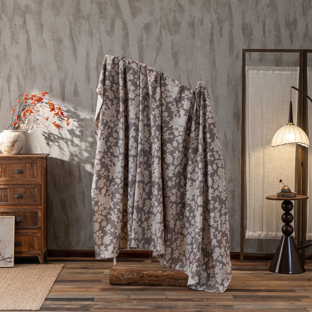 91家纺网 家纺一手货源 找家纺 （总）凌云家纺 2026新款直播爆款复古风棉麻提花老粗布床单席子凉席三件套