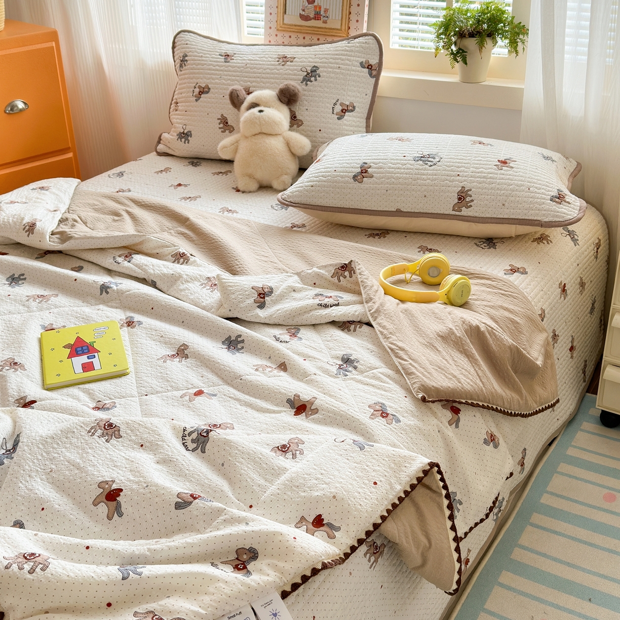 91家纺网 家纺一手货源 找家纺 （总）云玲时尚 2026新款三角针泡芙夏被四件套系列