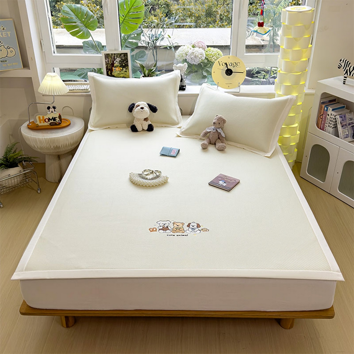 91家纺网 家纺一手货源 找家纺 莱家富 2026新款可机洗冰豆豆冰丝席凉席a类母婴级凉感值过0.21夏天床笠款软席子夏季 床席款-小友聚会