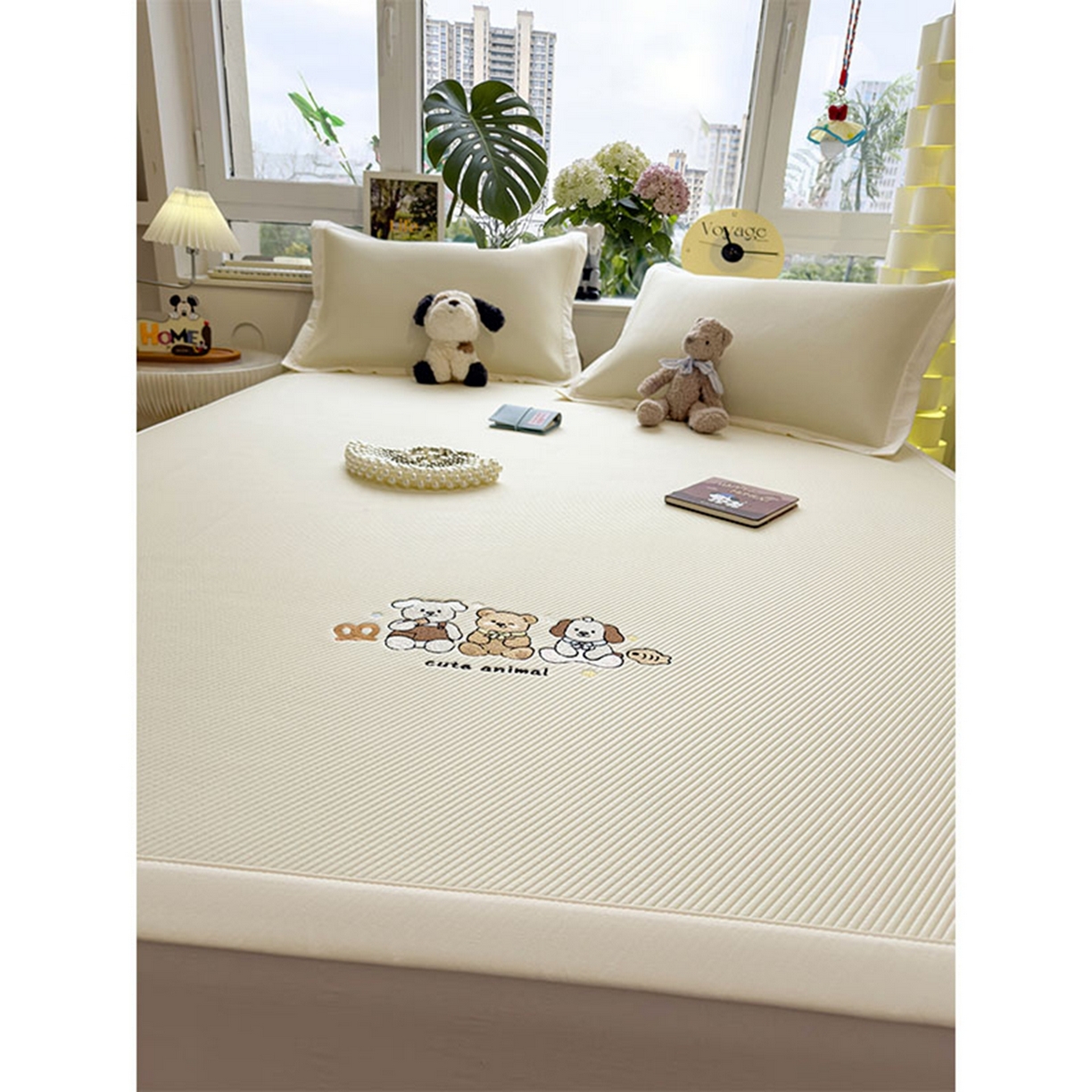 91家纺网 家纺一手货源 找家纺 莱家富 2026新款可机洗冰豆豆冰丝席凉席a类母婴级凉感值过0.21夏天床笠款软席子夏季 床席款-小友聚会