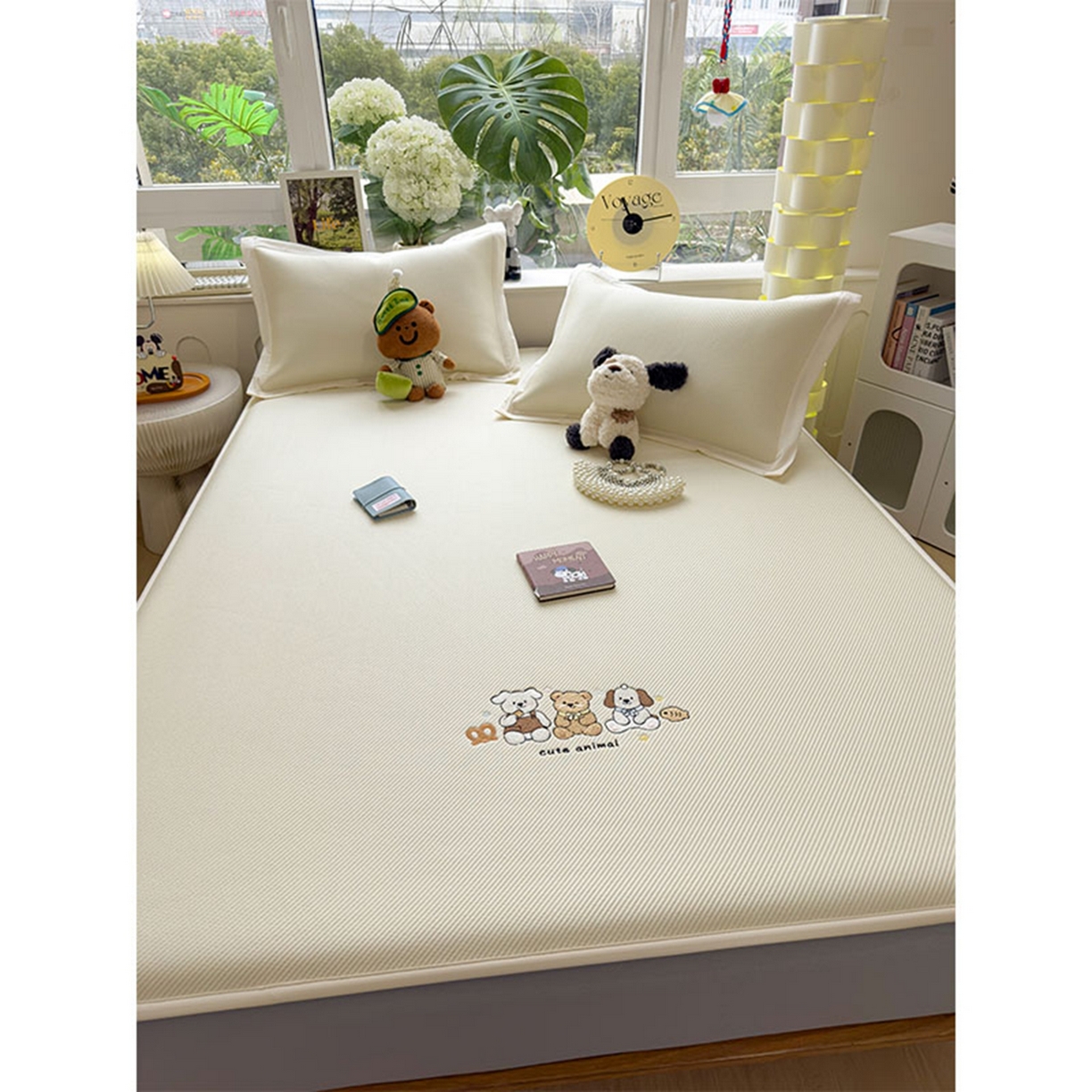 91家纺网 家纺一手货源 找家纺 莱家富 2026新款可机洗冰豆豆冰丝席凉席a类母婴级凉感值过0.21夏天床笠款软席子夏季 床笠款-小友聚会