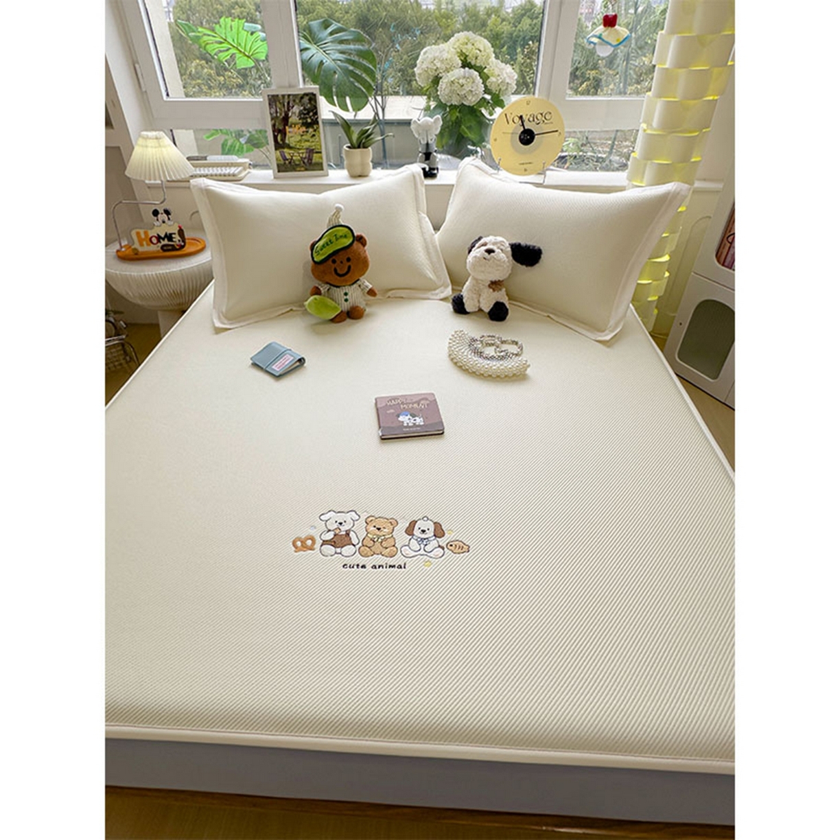 91家纺网 家纺一手货源 找家纺 莱家富 2026新款可机洗冰豆豆冰丝席凉席a类母婴级凉感值过0.21夏天床笠款软席子夏季 床笠款-小友聚会